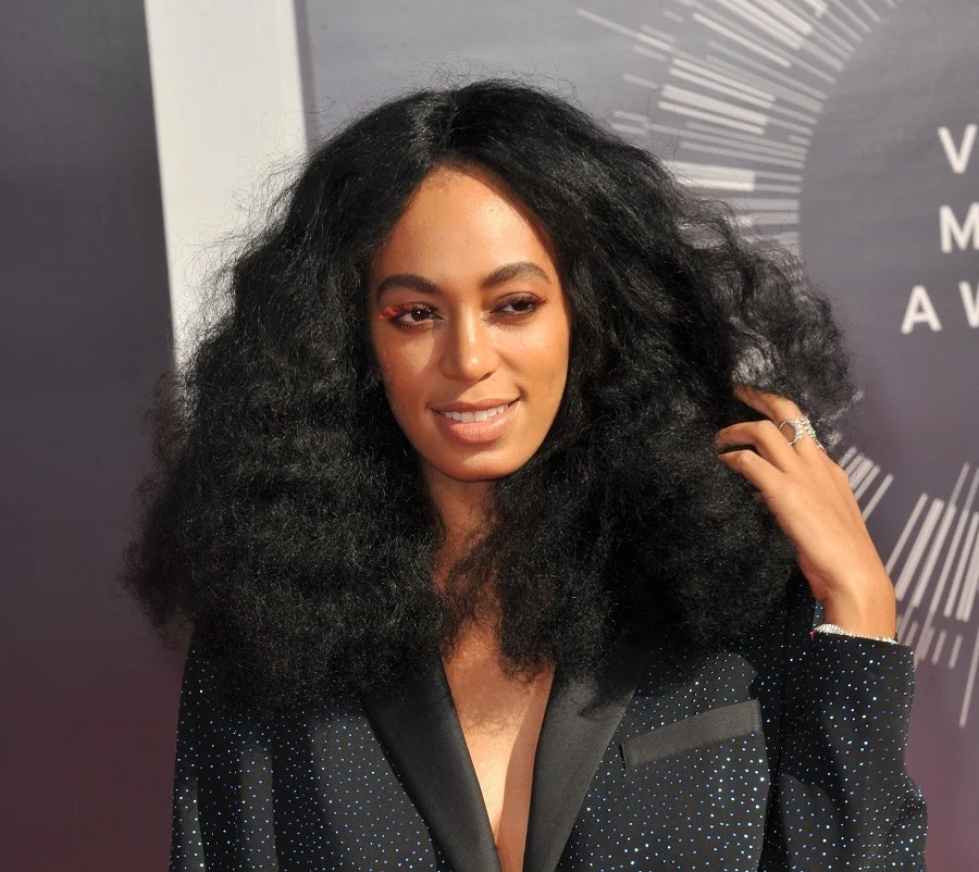 Actress Solange Knowles With Curly Hair