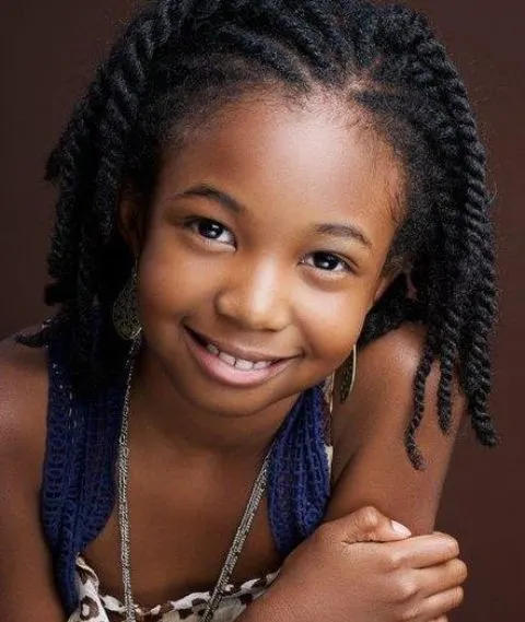 Chunky Twists braided hair for girl