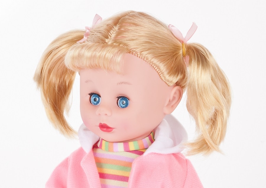 American girl doll pigtails with bangs