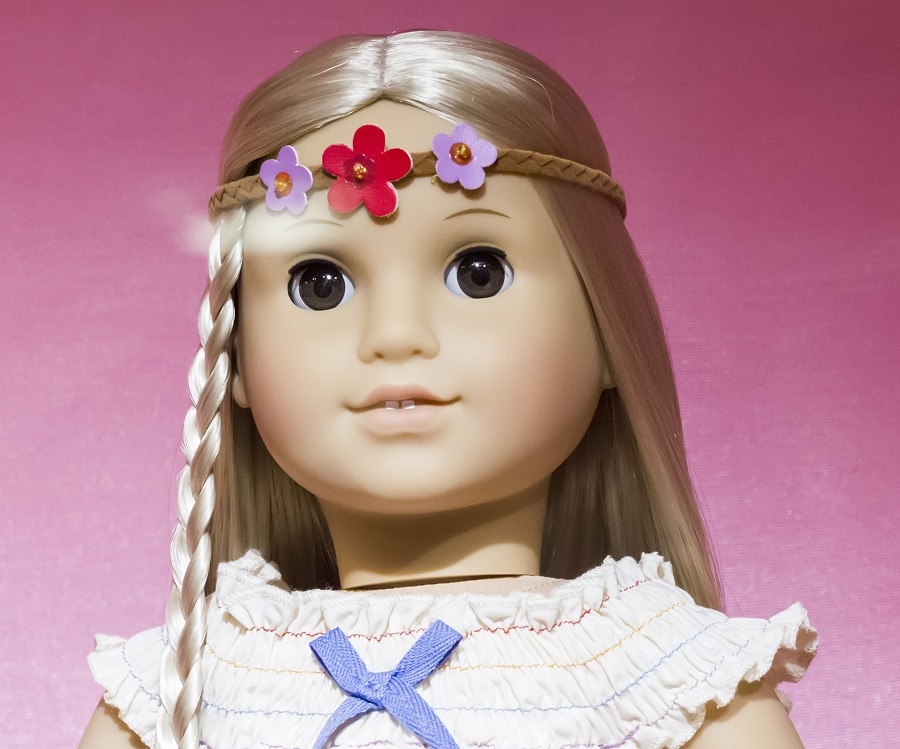 American girl doll with accent braid