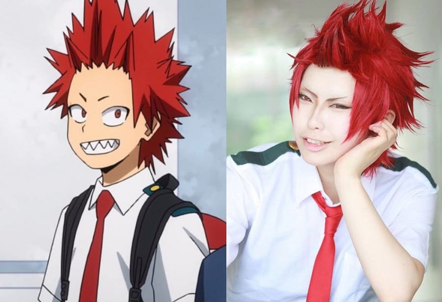 Anime Boy Eijiro Kirishima With Red Hair
