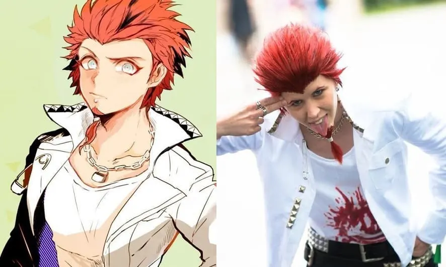 Anime Boy Leon Kuwata With Red Hair