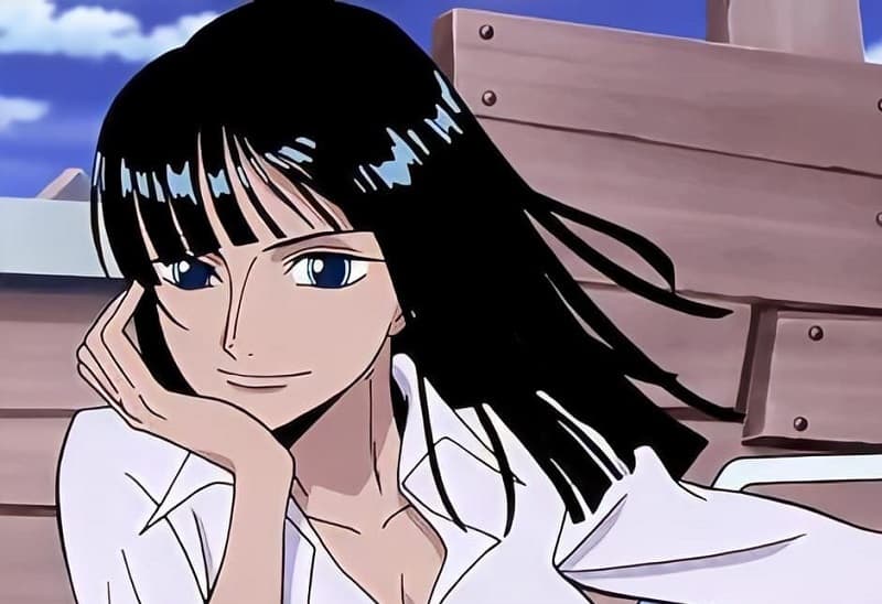 Anime Girl Nico Robin With Black Hair