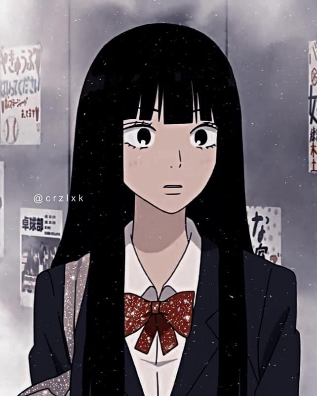 Anime Girl Sawako Kuronuma With Black Hair
