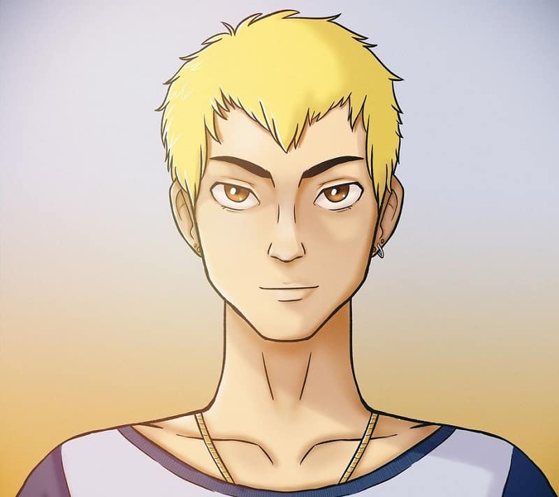 Anime Guy Eikichi Onizuka With Blonde Hair