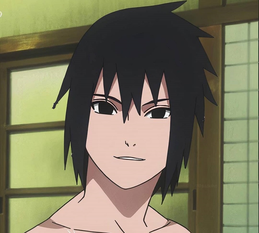 Anime Guy Sasuke Uchiha With Black Hair