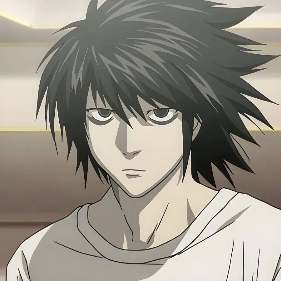 Anime Guy With Black Hair- L
