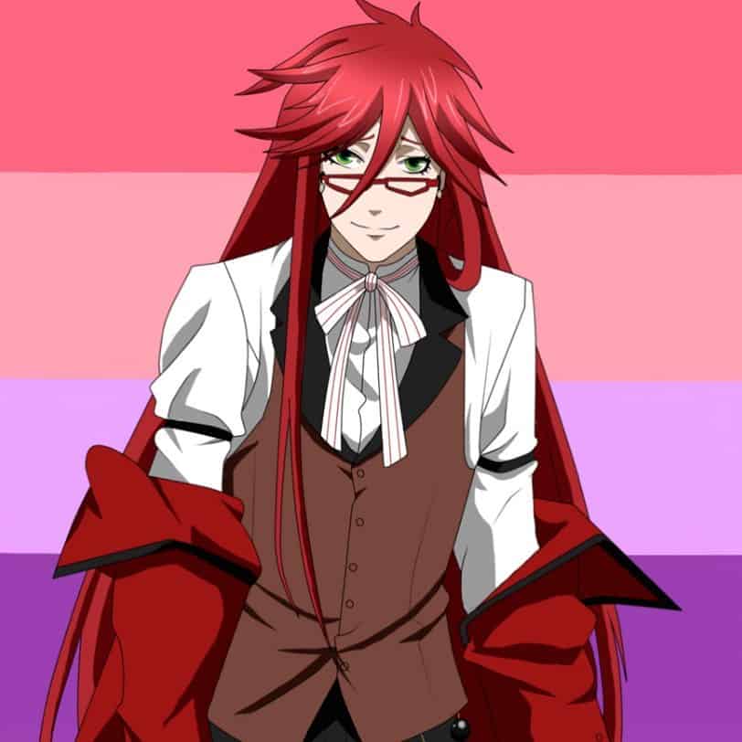 Anime Guy with long hair - Grell Sutcliff