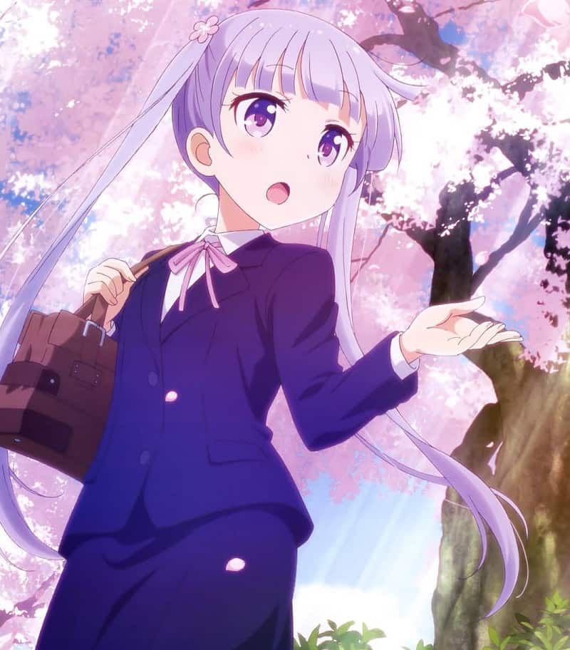 Aoba Suzukaze with Long Silver Pigtails