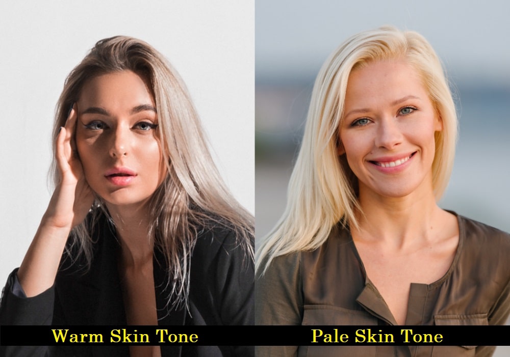 Ash Blonde vs Platinum Blonde - suitable skin tone