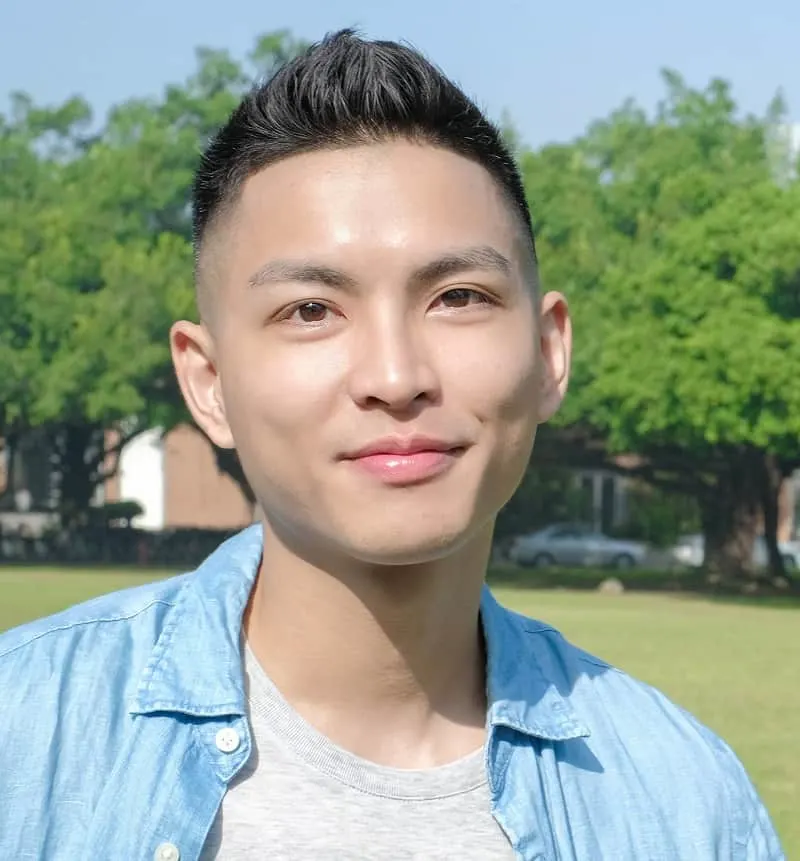Asian Guy with Quiff Fade