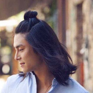 Asian men with Long Hairstyle