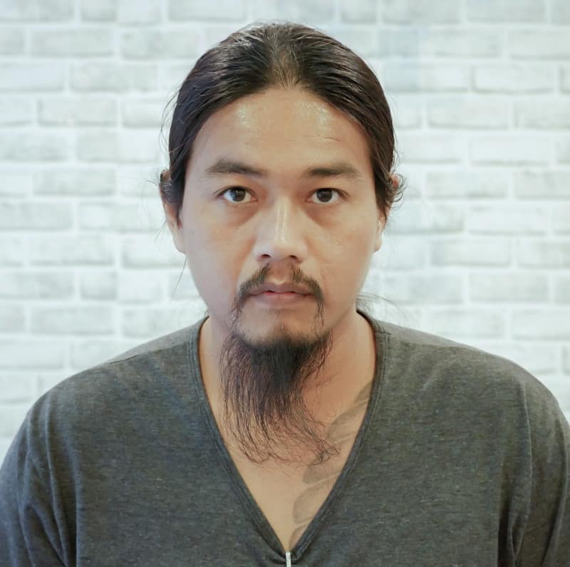 Asian beard with mustache