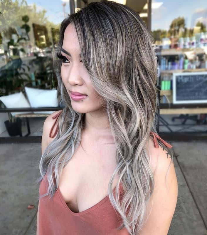 28 Best Silver Highlights to Try On Brown Hair
