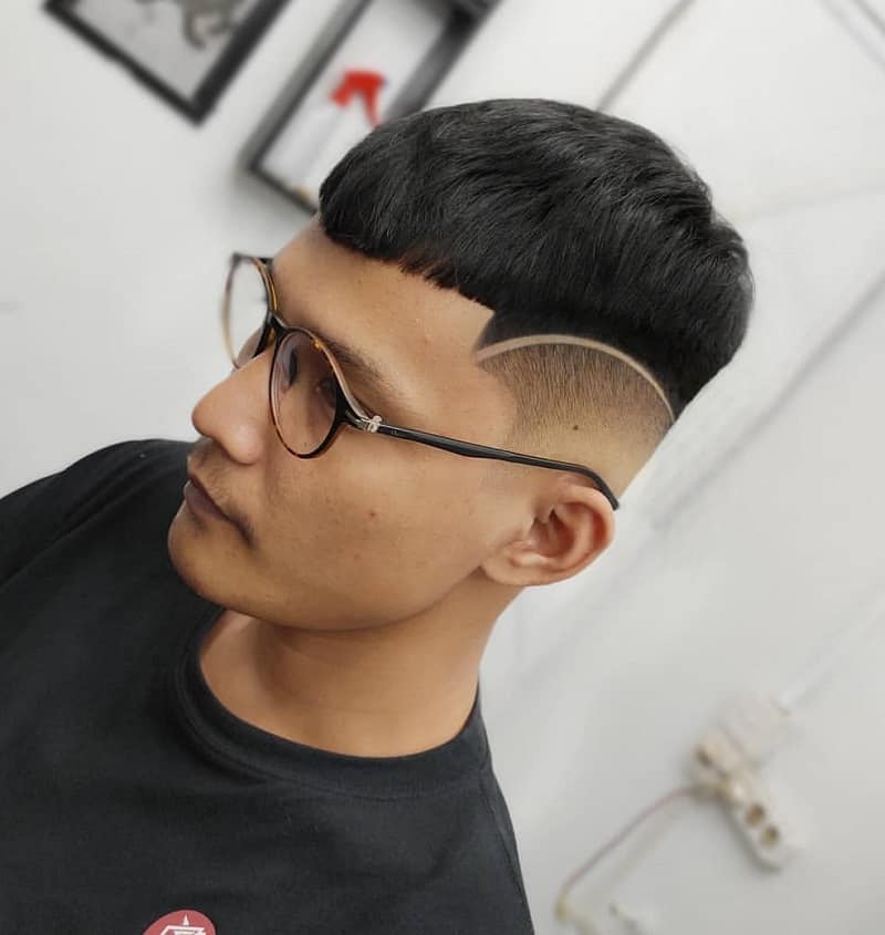 Asian fade with line