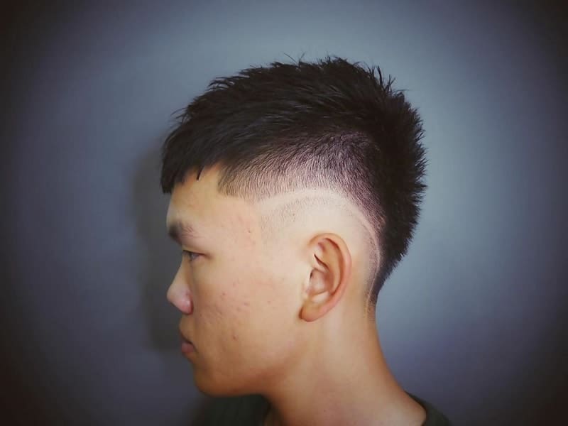 drop fade haircuts for Asian men