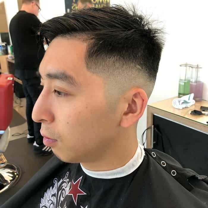 burst fade haircuts for Asian men
