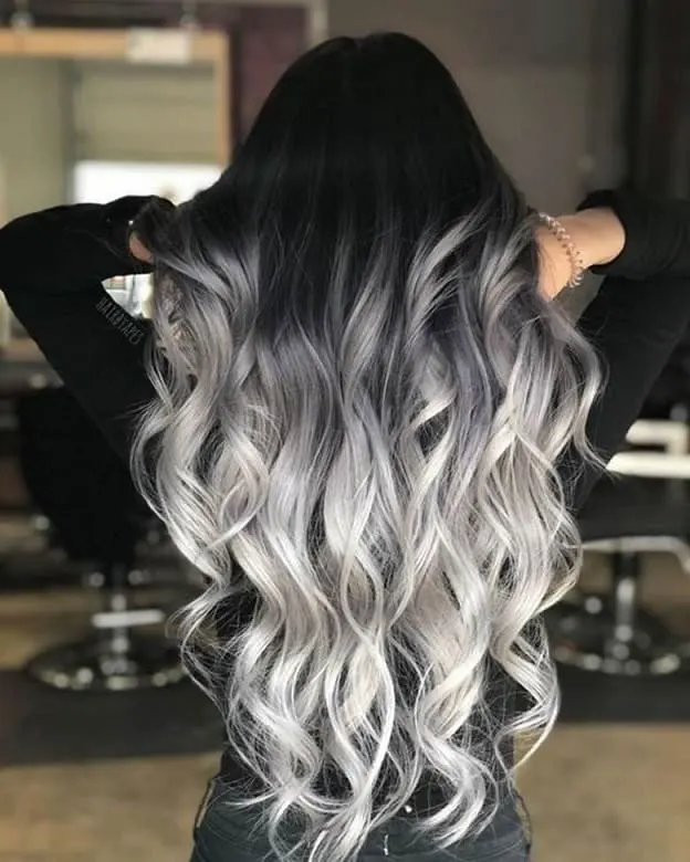 Silver Ombre Highlights for Asian Women