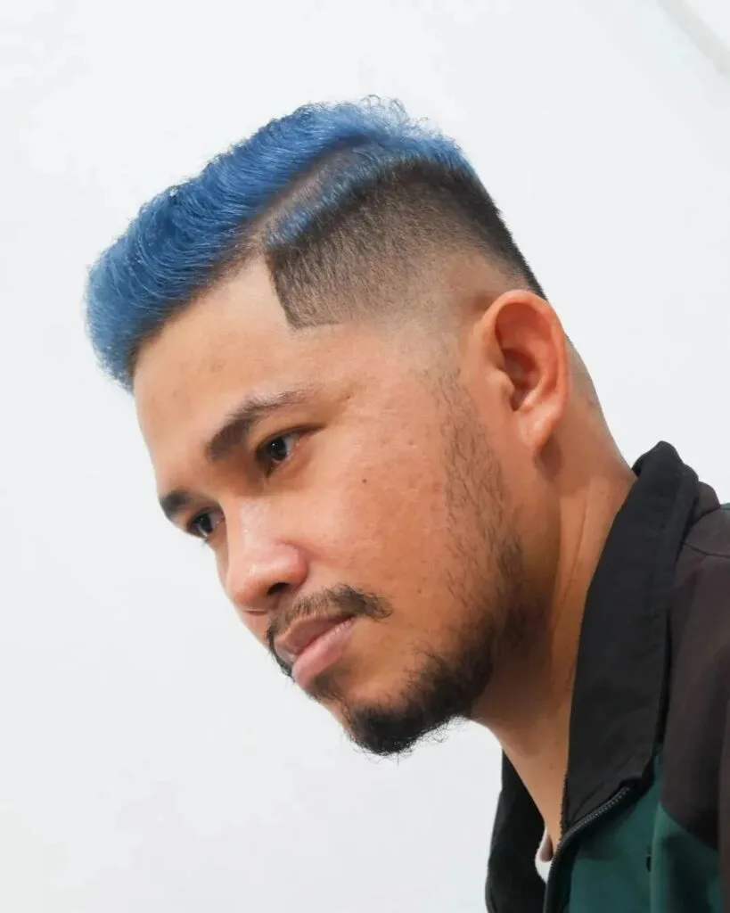 Asian men undercut with faded sides