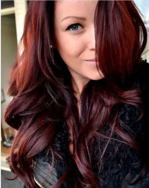  Mahogany red auburn hairstyle for girl
