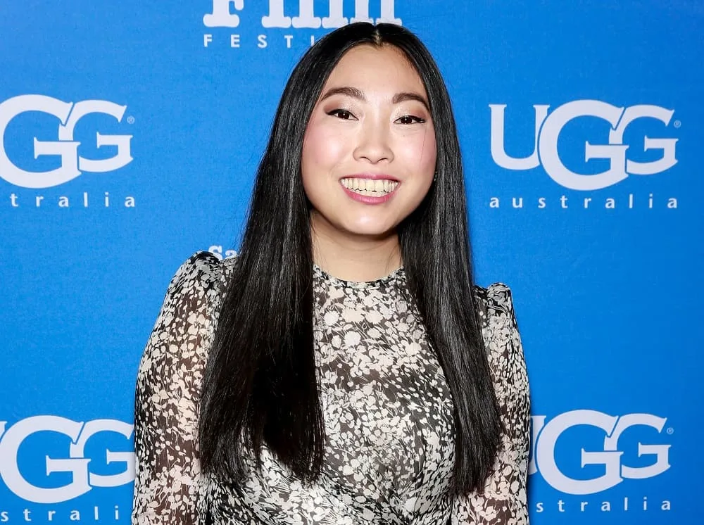 Awkwafina -actress with long hair