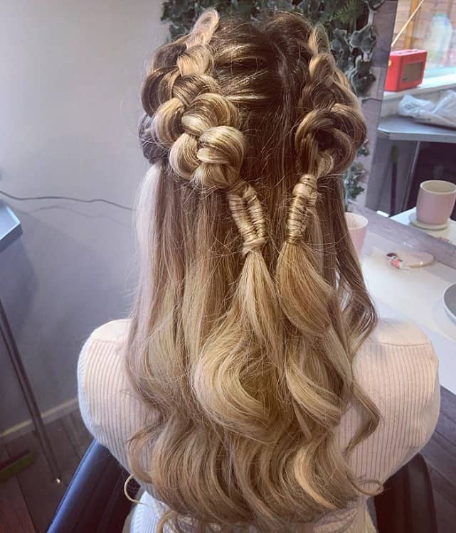 Double Braided Hair for Baby Shower