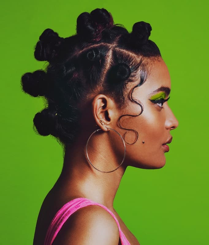 Bantu Knot Hairstyle for Women in Their 20s