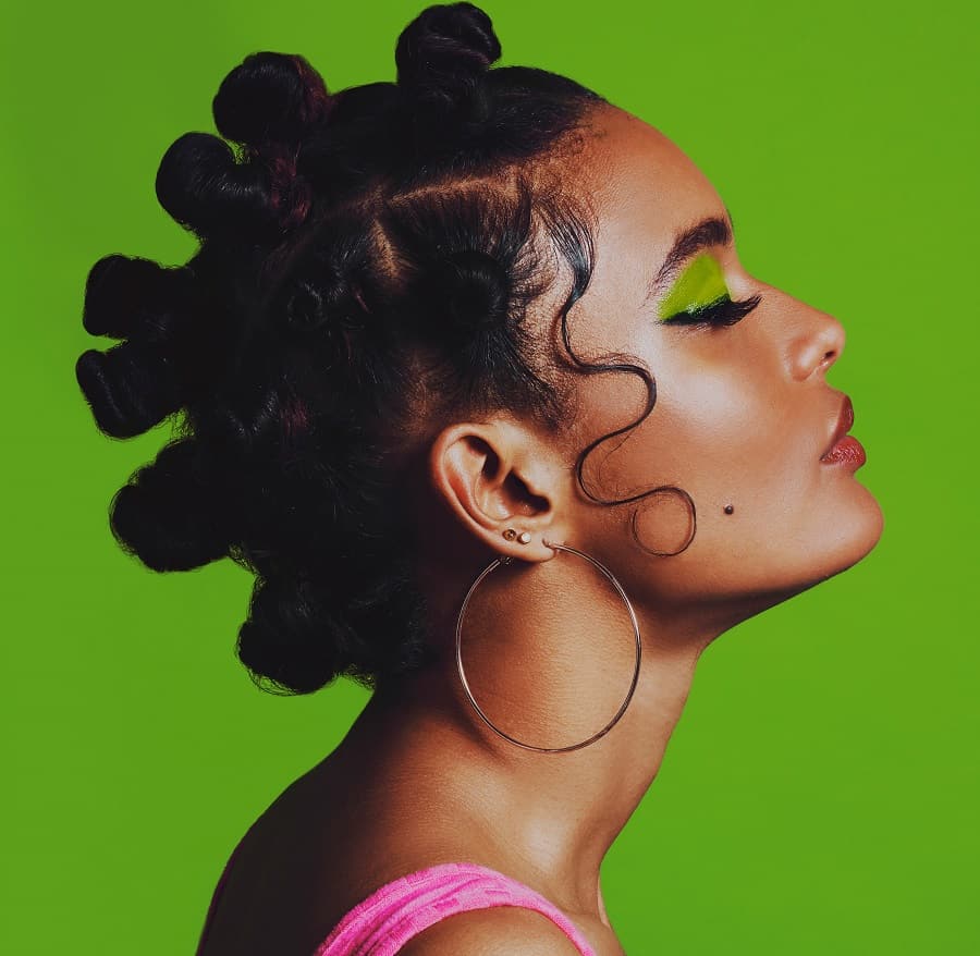 Bantu Knots for Straightening Natural Hair Without Heat