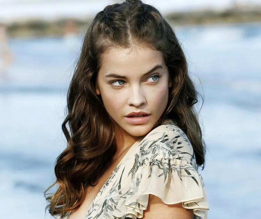 Barbara Palvin With Brown Hair And Blue Eyes