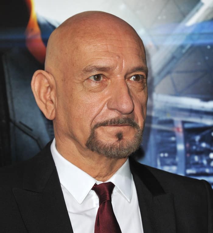 Ben Kingsley with Shaved Head and Beard