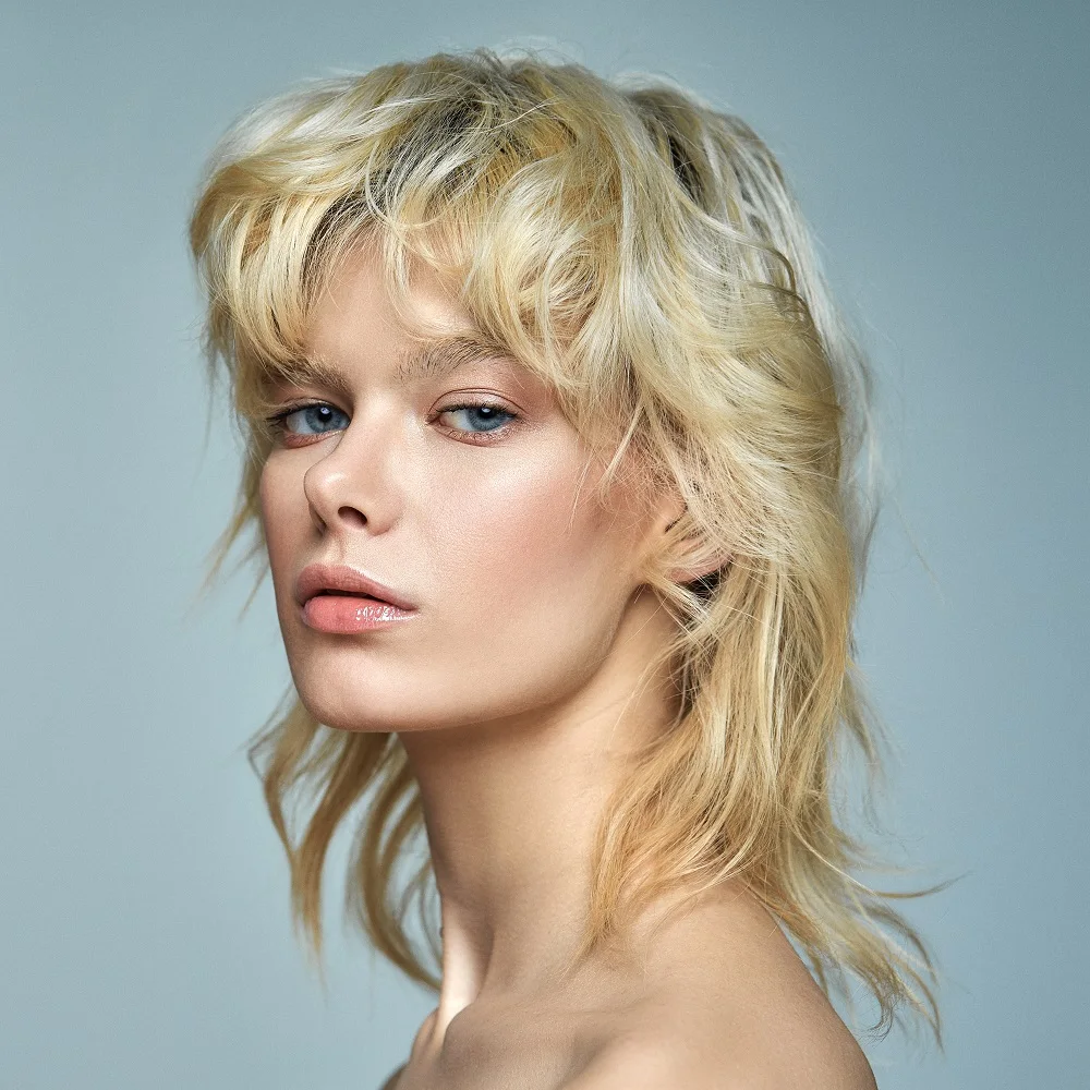 Best Haircuts for a Triangle Shaped Face - Shaggy Mullet