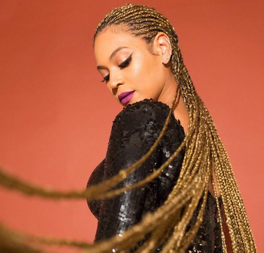 Beyonce with lemonade braids