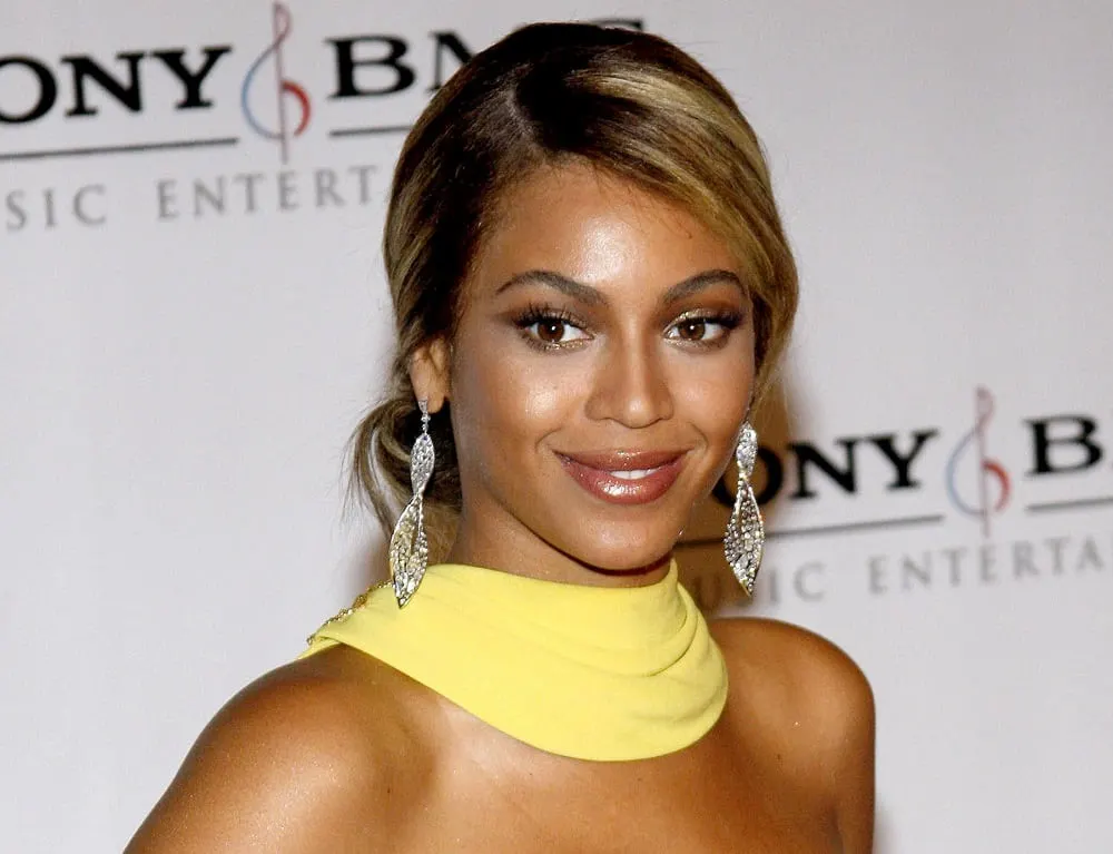 Beyonce with updo hairstyle