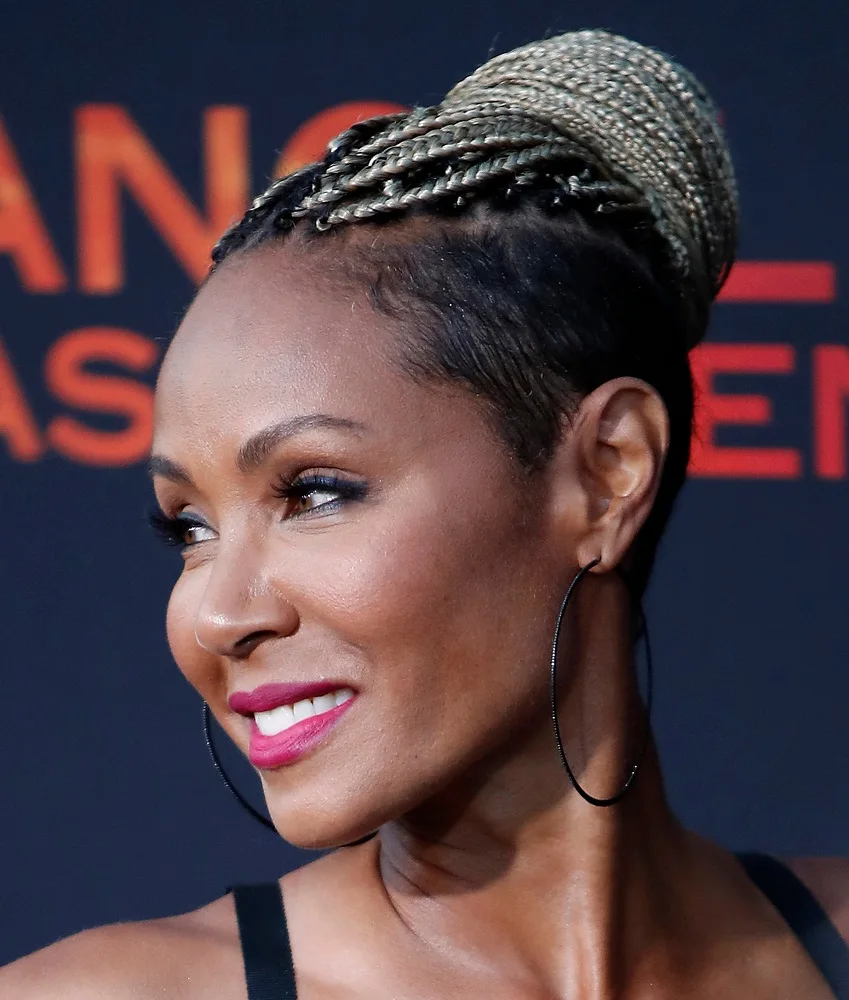 Black Celebrity with Braided Bun - Jada Pinkett Smith