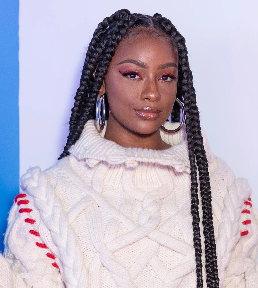 Black Celebrity with Braids - Justine Skye