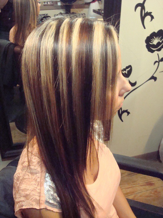 Caramel dark brown hair with highlights - igfas