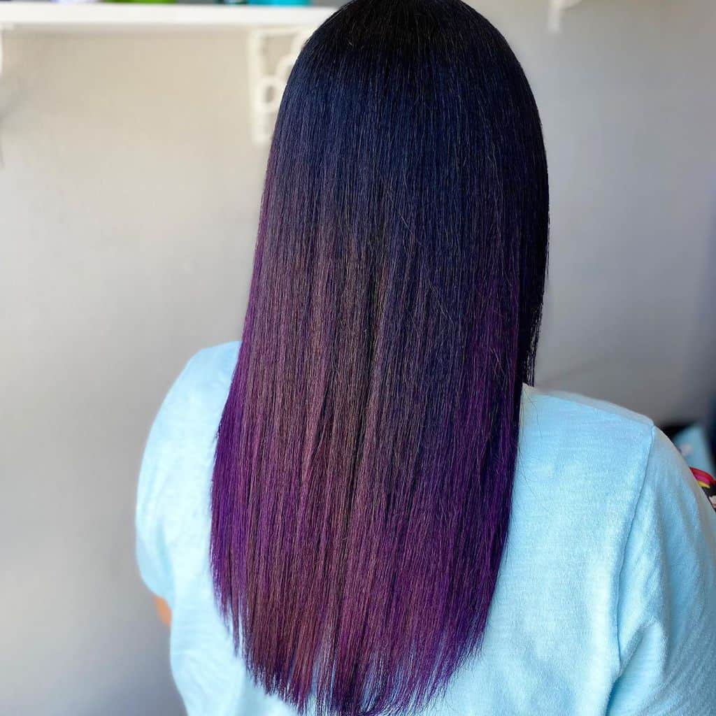 Black to Purple Ombre Hair