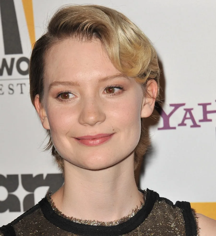 Blonde Actress Mia Wasikowska With Brown Eyes