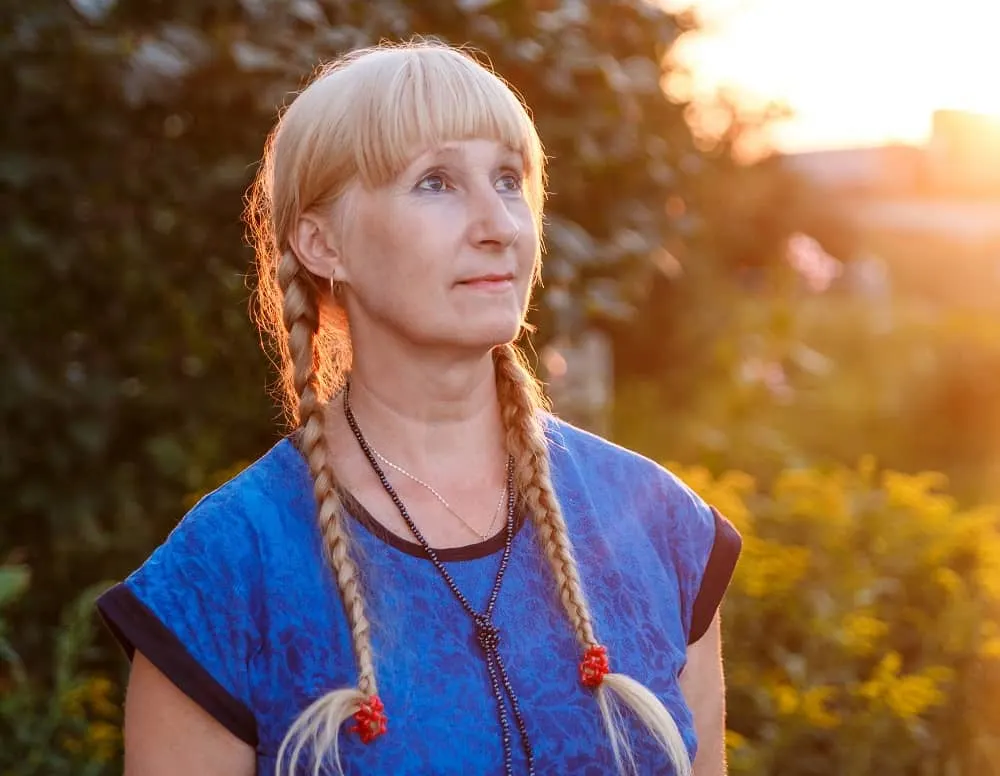 Blonde Braids for Older Women