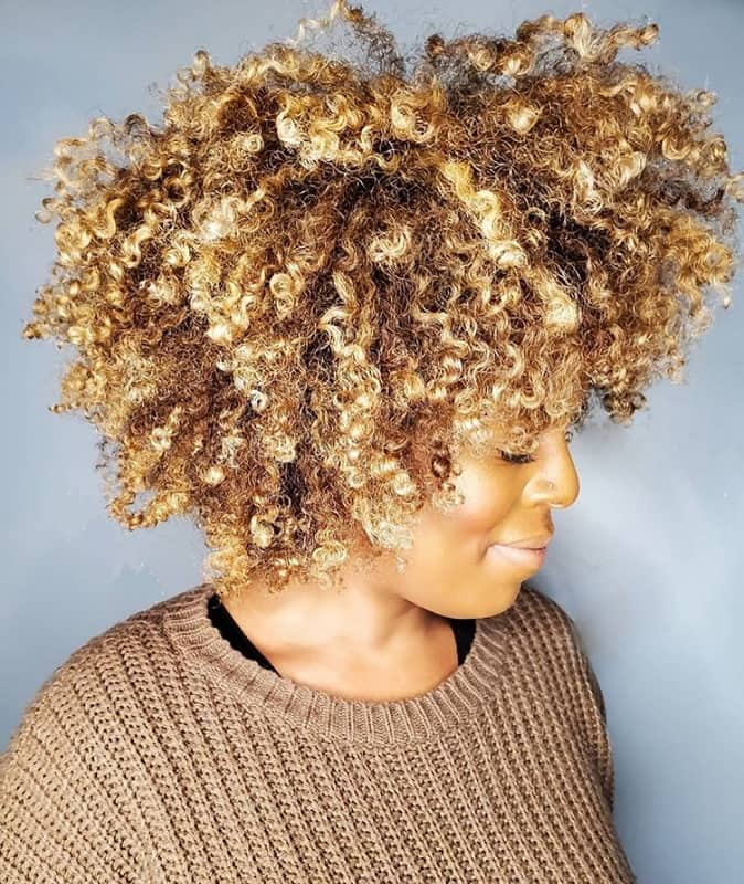 Blonde Curly Hair for Black Girl