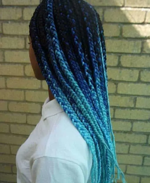 beautiful Blue Ombre Poetic Justice Braid for girl