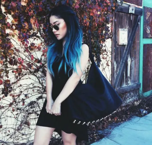 beautiful Blue Ombre Hair color for girl