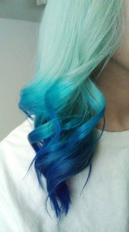blonde Blue Ombre Hair for girl