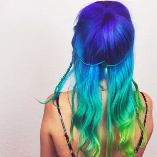 Blue Ombre Hairstyle for girl