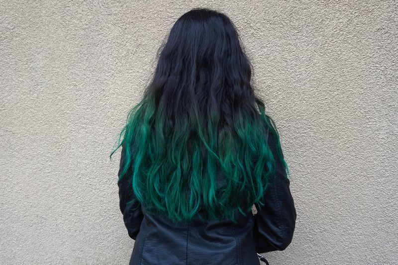 Nice Blue with green hair color you love 