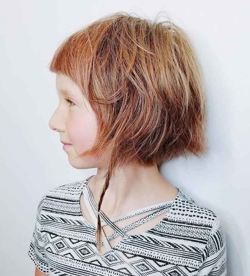 Bob and Braids with Choppy Bangs for Little Girls