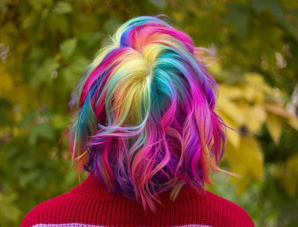 Bob with Rainbow Hair Color