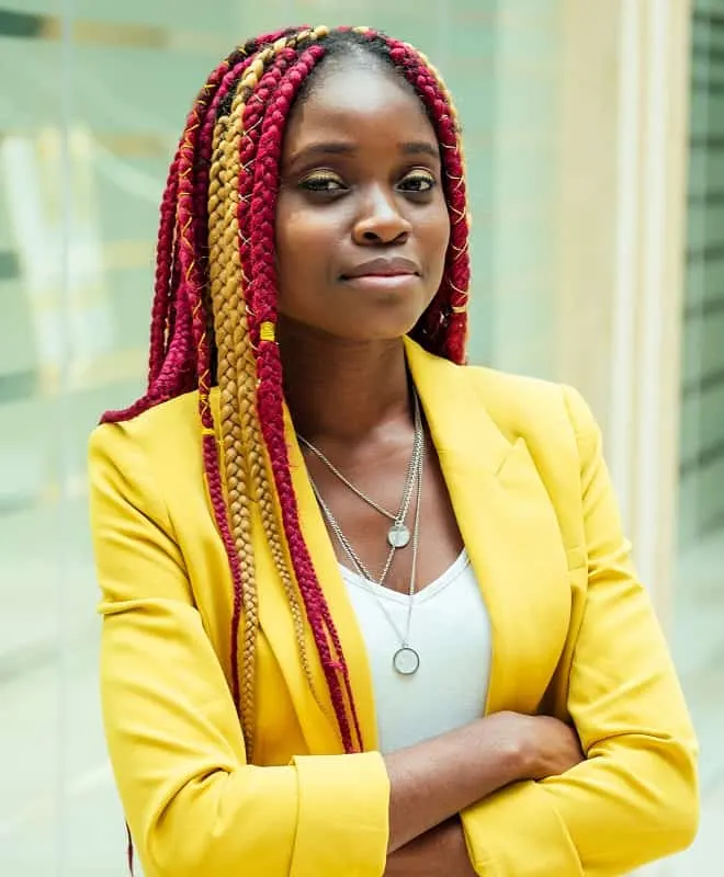 Box Braids With Color