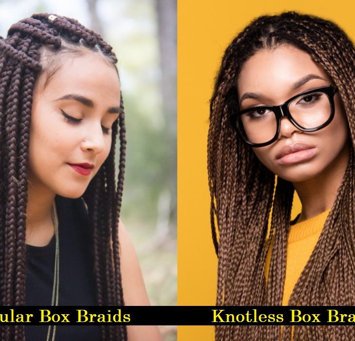 Box Braids and Knotless Braids differences