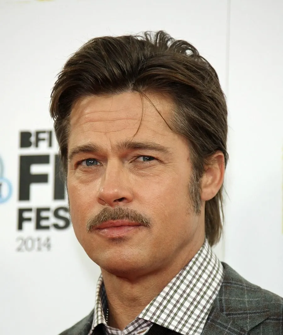 Brad Pitt With Mustache